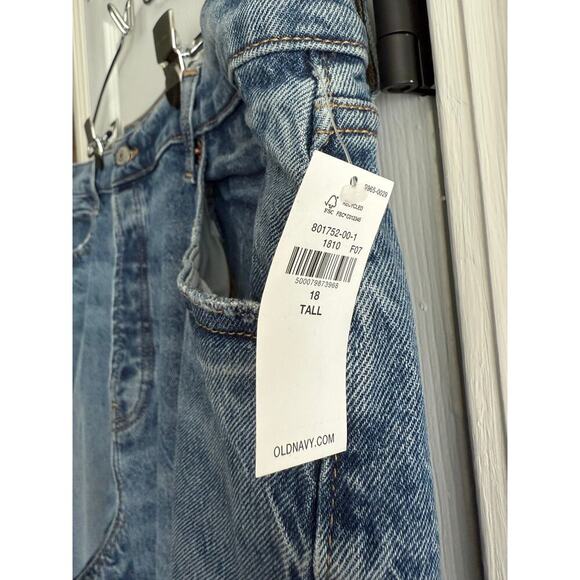 Old Navy Women’s High Rise Slouchy Straight Jeans NWT Size 18 Tall - Picture 6 of 8